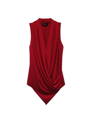 wrap sleeveless top